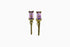 Ameya अमेय | Amethyst | Ohrstecker mit Kette | 18K Vermeil Vergoldung
